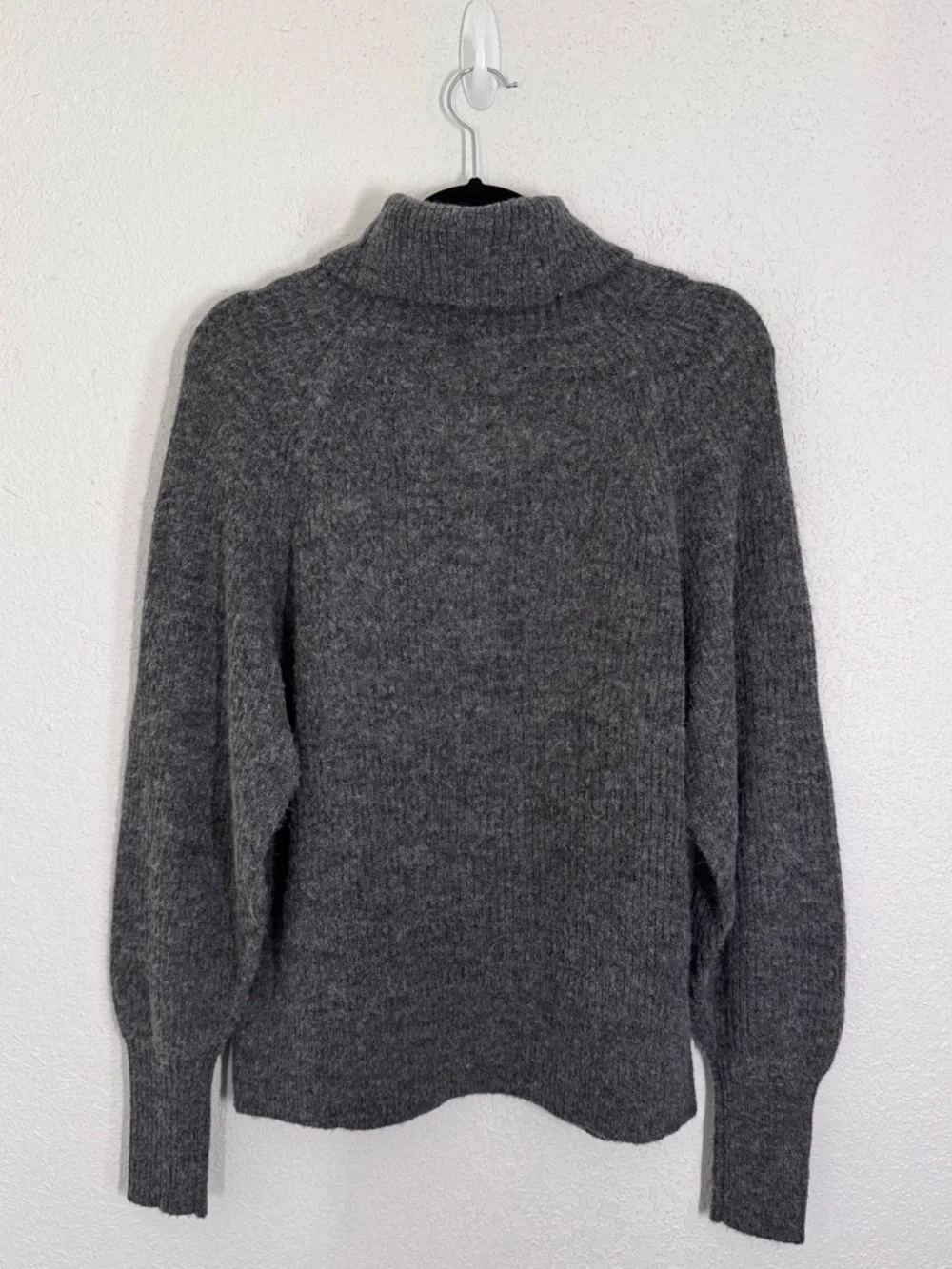 Quince Baby Alpaca Wool Blend Turtleneck Sweater Charcoal Gray Size Small - Picture 6 of 8